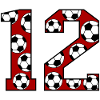 12th Birthday Football Red