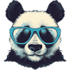 Cool panda with sunglasses