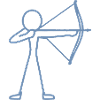 Stick figure bow archery archer