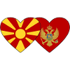 Macédoine Monténégro drapeau