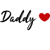 Daddy with red heart