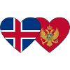 Iceland Montenegro Flag