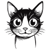 Funny cartoon cat