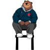 Ourson cosy en hoodie cœur