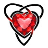 Faceted Red Gem Heart