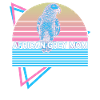 African Grey Mama Parrot Retro