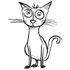 Strange cartoon cat