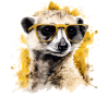 Erdmännchen Geschenk Tier Tiermotiv Sonnenbrille