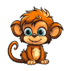 Cute cartoon baby monkey for happy kids!