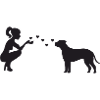 Bullmastiff mit Frau