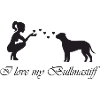 Bullmastiff mit Frau