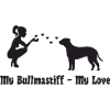 Bullmastiff mit Frau