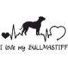 Bullmastiff mit Herzschlag