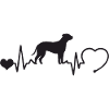 Bullmastiff mit Herzschlag
