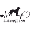 Bullmastiff mit Herzschlag