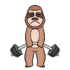 Sloth Dumbbell Training Strength Training Fitness