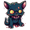 Halloween Zombie Cat - Cute Creepy Cat