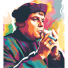 Martin Luther smoking