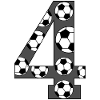 4e anniversaire Football Grey