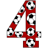 4e anniversaire Football Rouge