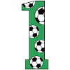 1st Birthday Football Green