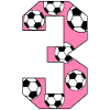 3rd Birthday Football Pink
