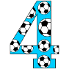4e anniversaire Soccer Blue