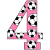 4th Birthday Football Pink