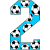 2nd Birthday Football Blue