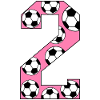 2 Birthday Football Pink