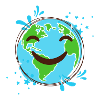 Smiling Earth design cheerful globe