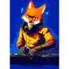 Fox am DJ-Pult