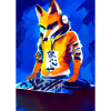 Fox am DJ-Pult