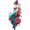 La femme aux fleurs