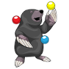 Mole Juggler Juggling