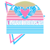 I Love Robot Robotics Retro