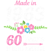 Made In 1963 Floral 60th Birthday