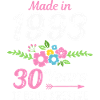 Made In 1993 Floral 30th Birthday