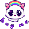 cat hug me