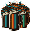 Coole bunte Bierkrüge