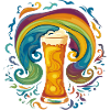 Cooles Buntes Bier Motiv