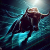 Stock chart with bulls