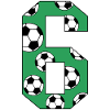 6th Birthday Football Green