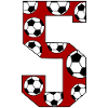 5th Birthday Football Red
