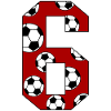 6e anniversaire Football Rouge