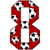 8 Birthday Football Red