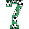 7 Birthday Football Green