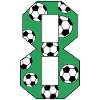 8 Birthday Football Green