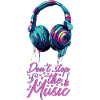 Headphones don't stop the music cool colors