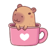 Süßes Capybara in einer Tasse